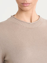 Jersey de cuello redondo «Super Soft» marrón para mujer - Ragno
