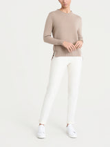 Jersey de cuello redondo «Super Soft» marrón para mujer - Ragno