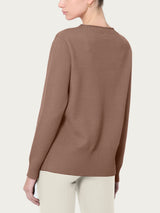 Maglia girocollo in Super Soft Marroni Donna - Ragno