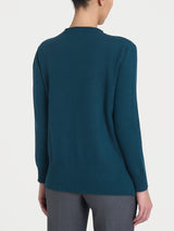 Maglia girocollo in Super Soft Blu Donna - Ragno