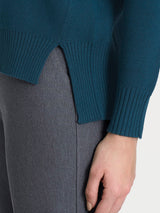 Maglia girocollo in Super Soft Blu Donna - Ragno