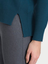 Maglia girocollo in Super Soft Blu Donna - Ragno