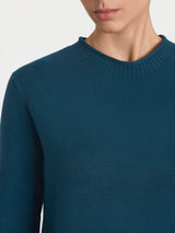 Maglia girocollo in Super Soft Blu Donna - Ragno