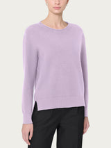 Maglia girocollo in Super Soft Viola Donna - Ragno