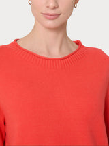 Maglia girocollo in Super Soft Rossi Donna - Ragno