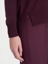 Maglia girocollo in Super Soft Viola Donna - Ragno