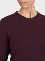 Maglia girocollo in Super Soft Viola Donna - Ragno