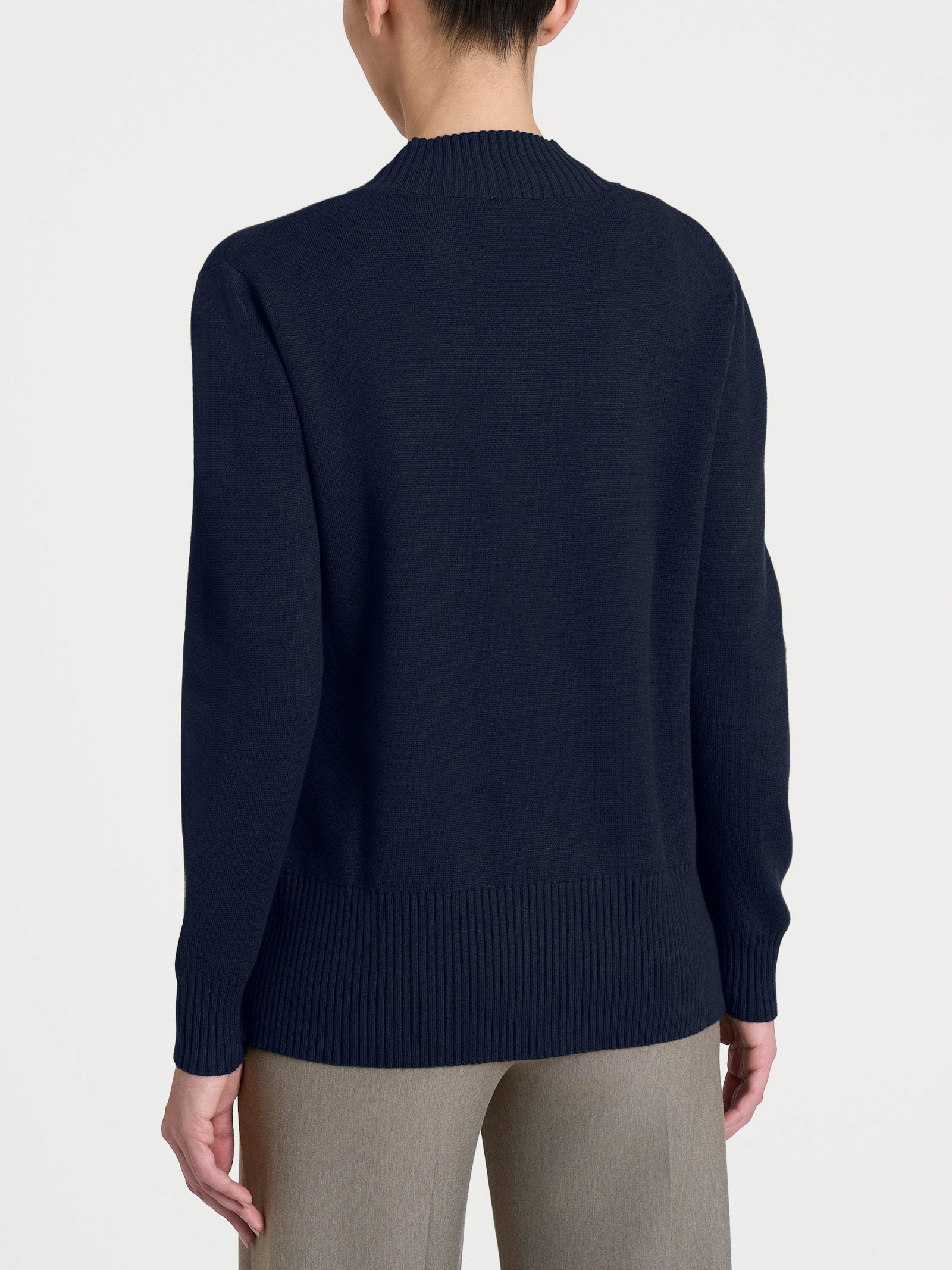 Cardigan asimmetrico con bottoni in Super Soft Blu Donna - Ragno