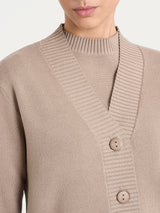 Cardigan asimmetrico con bottoni in Super Soft Marroni Donna - Ragno