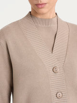 Cardigan asimmetrico con bottoni in Super Soft Marroni Donna - Ragno