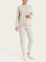 Cardigan asimmetrico con bottoni in Super Soft Bianchi Donna - Ragno