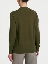 Cardigan asimmetrico con bottoni in Super Soft Verdi Donna - Ragno