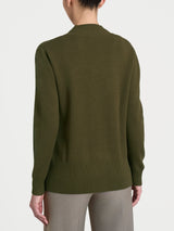 Cardigan asimmetrico con bottoni in Super Soft Verdi Donna - Ragno