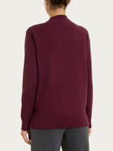 Cardigan asimmetrico con bottoni in Super Soft Viola Donna - Ragno