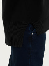 Cardigan con zip asimmetrico in Super soft Neri Donna - Ragno