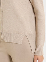 Cardigan con zip asimmetrico in Super soft Grigi Donna - Ragno