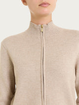 Cardigan con zip asimmetrico in Super soft Grigi Donna - Ragno