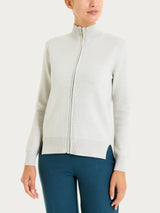 Cardigan con zip asimmetrico in Super soft Bianchi Donna - Ragno