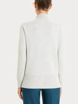 Cardigan con zip asimmetrico in Super soft Bianchi Donna - Ragno