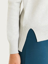 Cardigan con zip asimmetrico in Super soft Bianchi Donna - Ragno