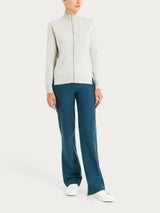 Cardigan con zip asimmetrico in Super soft Bianchi Donna - Ragno