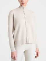 Cardigan con zip asimmetrico in Super soft Bianchi Donna - Ragno
