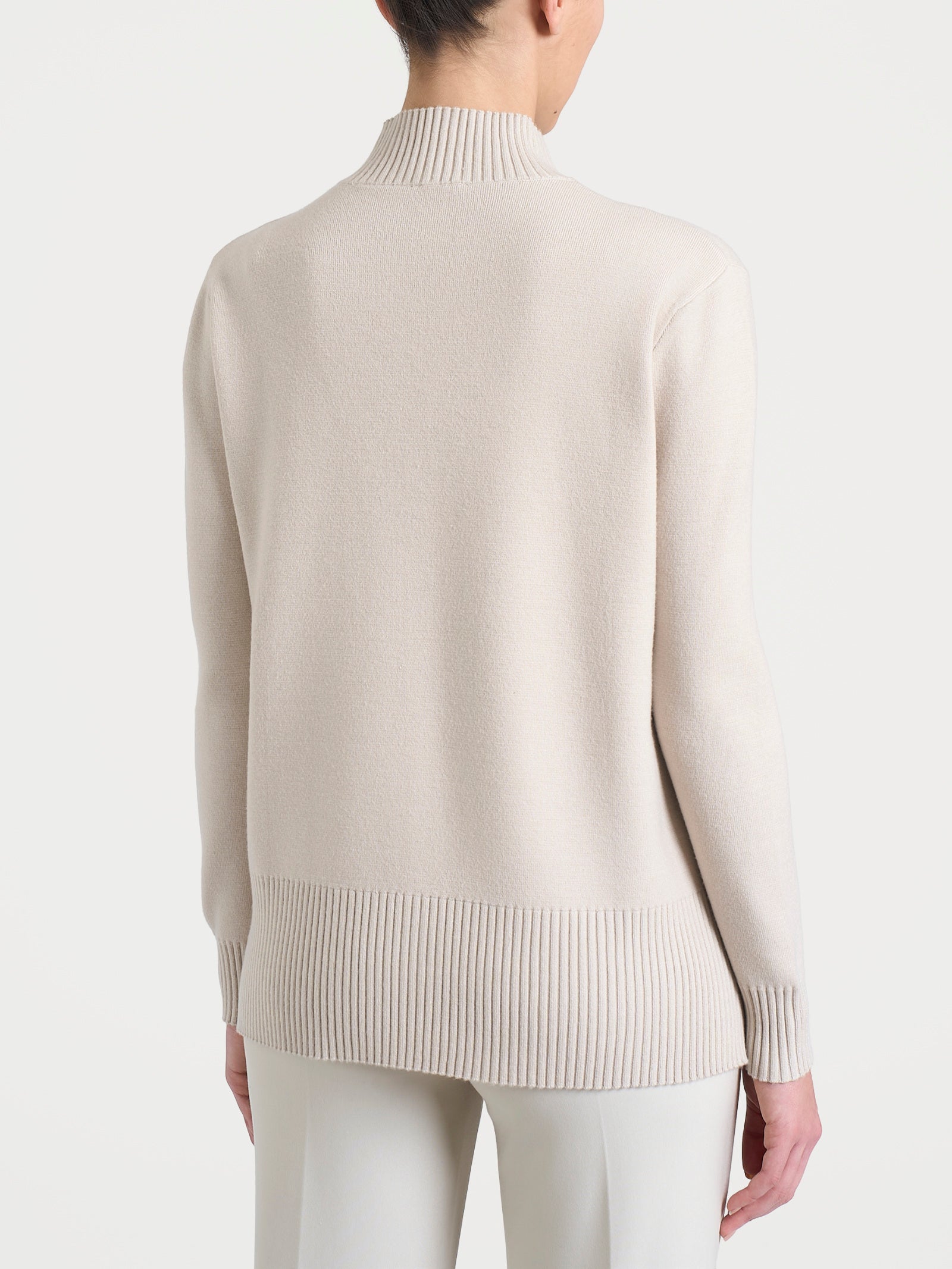 Cardigan con zip asimmetrico in Super soft Bianchi Donna - Ragno