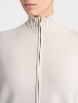 Cardigan con zip asimmetrico in Super soft Bianchi Donna - Ragno