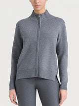 Cardigan con zip asimmetrico in Super soft Neri Donna - Ragno