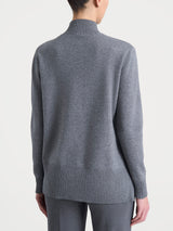 Cardigan con zip asimmetrico in Super soft Neri Donna - Ragno