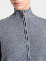 Cardigan con zip asimmetrico in Super soft Neri Donna - Ragno