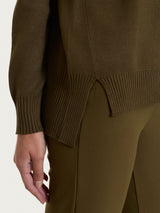 Cardigan con zip asimmetrico in Super soft Verdi Donna - Ragno