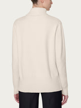 Dolcevita asimmetrico in Super Soft Bianchi Donna - Ragno