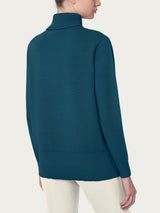 Dolcevita asimmetrico in Super Soft Blu Donna - Ragno