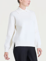 Maglia con collo alto con spacco in Super Soft Bianchi Donna - Ragno