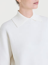 Maglia con collo alto con spacco in Super Soft Bianchi Donna - Ragno