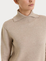 Maglia con collo alto con spacco in Super Soft Grigi Donna - Ragno