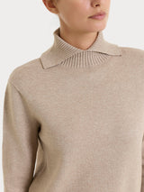 Maglia con collo alto con spacco in Super Soft Grigi Donna - Ragno