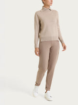 Maglia con collo alto con spacco in Super Soft Grigi Donna - Ragno