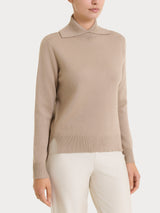 Maglia con collo alto con spacco in Super Soft Marroni Donna - Ragno
