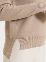 Maglia con collo alto con spacco in Super Soft Marroni Donna - Ragno