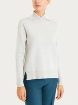 Maglia con collo alto con spacco in Super Soft Bianchi Donna - Ragno