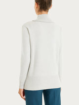 Maglia con collo alto con spacco in Super Soft Bianchi Donna - Ragno