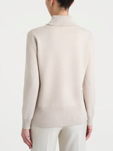 Maglia con collo alto con spacco in Super Soft Bianchi Donna - Ragno