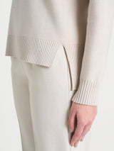 Jersey de cuello alto con abertura de Super Soft, blanco, para mujer - Ragno