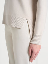 Maglia con collo alto con spacco in Super Soft Bianchi Donna - Ragno