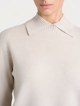 Jersey de cuello alto con abertura de Super Soft, blanco, para mujer - Ragno