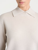 Maglia con collo alto con spacco in Super Soft Bianchi Donna - Ragno