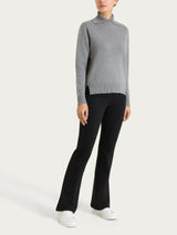 Maglia con collo alto con spacco in Super Soft Neri Donna - Ragno