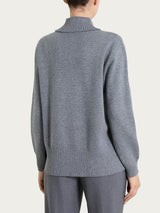Maglia con collo alto con spacco in Super Soft Neri Donna - Ragno